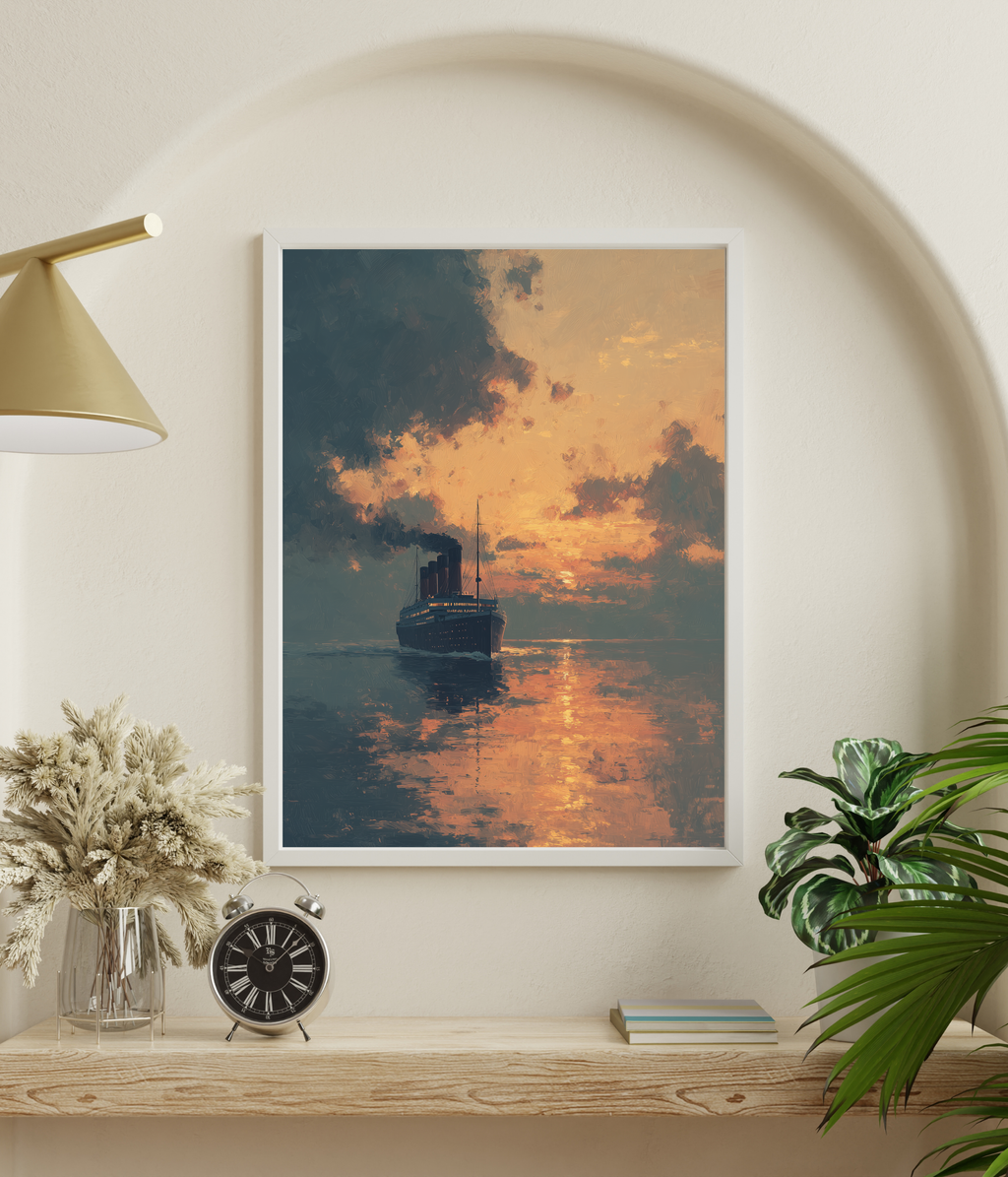 Titanic at Sunset